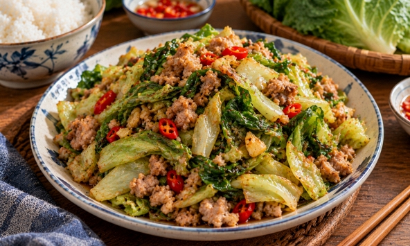 Lá bắp cải già đừng vội bỏ, muối hơi chua rồi đem nấu kiểu này lại thành món hao cơm bất ngờ