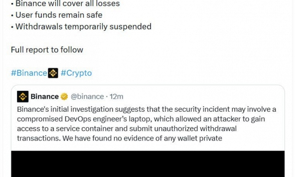 6,3 tỷ USD: Binance lần đầu công bố ước tính thiệt hại, nghi laptop của một kỹ sư bị xâm nhập, cam kết bù toàn bộ
