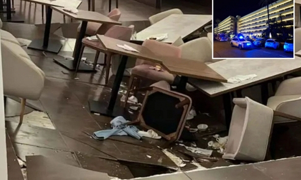 Sập sàn phòng ăn tại một khách sạn nổi tiếng, 150 người được sơ tán