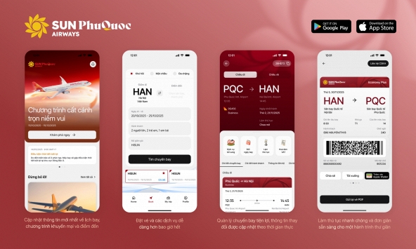 Ra mắt ứng dụng Sun PhuQuoc Airways với ưu đãi 20% giá vé mọi chặng bay  