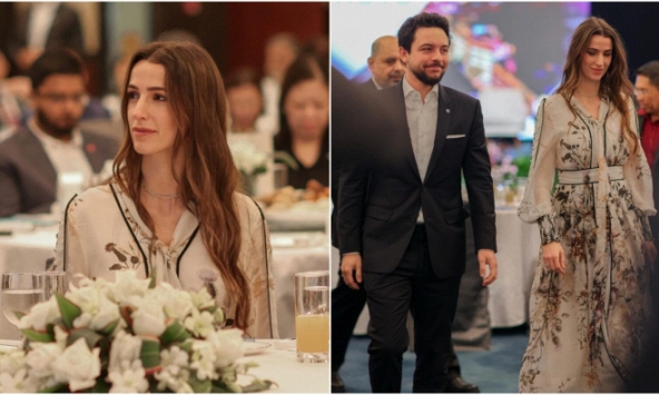 Vợ chồng Thái tử Jordan hiếm hoi xuất hiện sau đám cưới thế kỷ, nhan sắc thái tử phi xinh đẹp nhất Jordan gây chú ý