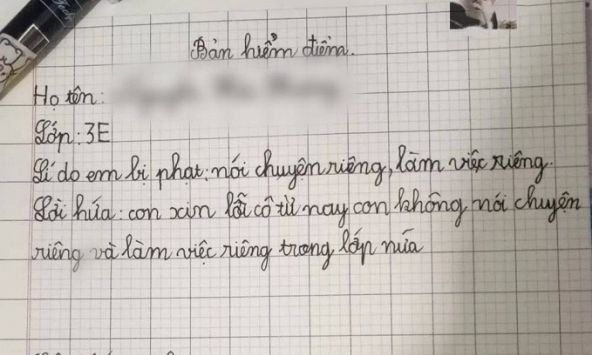 Bản kiểm điểm của học sinh lớp 3 bỗng hot rần rần, xem chữ ký phụ huynh, giáo viên vừa bực vừa bật cười vì 'đọc cũng thương'