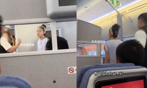 Con nhỏ khóc vì ghế ngồi hạng phổ thông quá chật, bà mẹ ngang ngược chiếm chỗ khoang hạng nhất khiến cả chuyến bay bị hoãn 