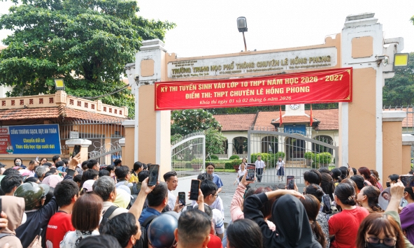 Hơn 151.000 sĩ tử TP.HCM chinh phục môn thi cuối cùng của kỳ thi lớp 10 năm 2026