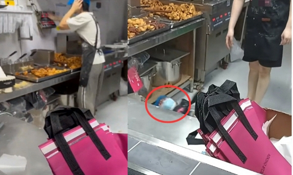 Video ghi lại cảnh nam nhân viên quán gà rán ngất xỉu, co giật vì… quá nhiều đơn hàng