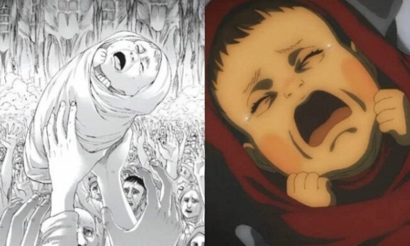 Cậu bé 1 tuổi ra mắt vai diễn lồng tiếng đầu tiên của mình trong tập cuối anime Attack on Titan