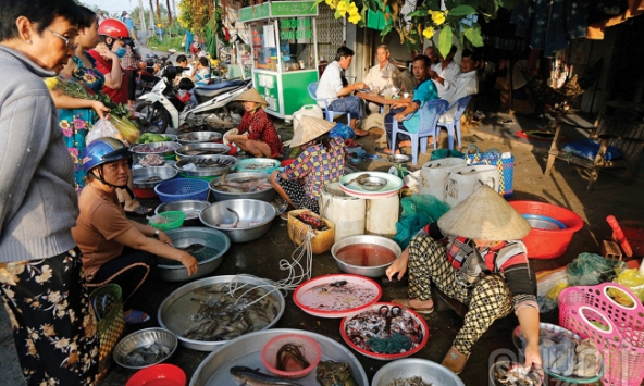 Chợ quê mùa nước nổi