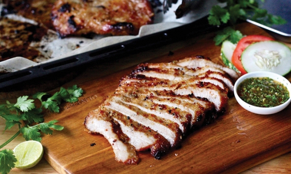 Thịt diềm cổ lợn nướng