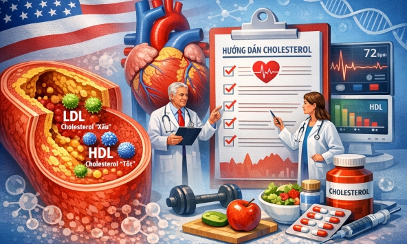 Chuyên gia tim mạch Mỹ công bố bộ hướng dẫn mới về việc kiểm soát cholesterol