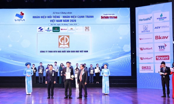 Nhà xuất bản Giáo dục Việt Nam đạt chứng nhận ‘Top 20 Nhãn hiệu nổi tiếng Việt Nam năm 2026’