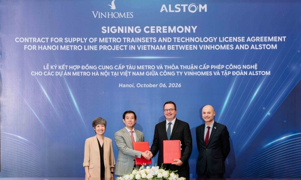 Vingroup và Alstom hợp tác công nghệ phát triển tuyến đường sắt đô thị Hà Nội thế hệ mới